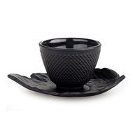 XDOBO Japanese Black Hammered 2-3 Oz Cast Iron Teacup (4, Round) N2