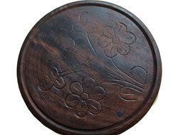 IndiaBigShop Wooden Drink Coasters Set of 6 in a Car Shaped Holder with Brass Inlay, Handicrafted by Indian Artician N4