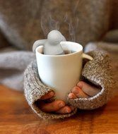 Huayoung 3-pcs Cute Lilliput-shaped Silicone Tea Filters (Grey)