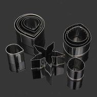 UR Bakeware 3 Set 11Pcs Rose Cookie Cutter Stainless Steel Cake Mold Petal Calyx Leaf Mould N6