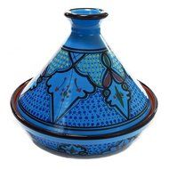 Le Souk Ceramique Sabrine Cookable Tagine, 12", Turquoise/Red/Gold/Green
