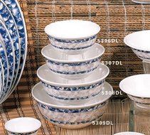 Thunder Group 12-Pack Blue Dragon 48-Ounce Swirl Bowl, 8-Inch Diameter, Blue