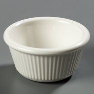Carlisle S28242 Melamine Fluted Ramekin, 3 oz Capacity, 1.43&quot; Height, Bone (Case of 48) N5
