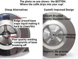 Castelli Coffee Paperless Pour Over Coffee Dripper | Stainless Steel Reusable Coffee Filter | Hand Drip Coffee... N3