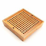 CCWY Bamboo tea tray tea set special handmade wooden Kung Fu bamboo King size bamboo tea tray storage-type water... N2