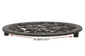 Cast Iron Trivet | Round with Vintage Pattern | Decorative Cast Iron Trivet For Kitchen Or Dining Table | 7.7... N11