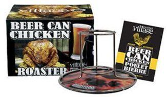 Gourmet Village Poultry Roaster - Beer Can - Stainless Steel