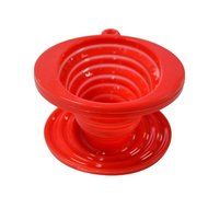 JSS Silicone Coffee Filter Dripper, Food Grade Collapsible Coffee Filter cone with Free Hook (Black) N28