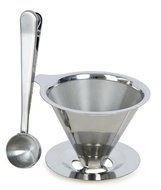 Stainless Steel Coffee Filter with Cup Stand,Reusable Paperless Pour Over Coffee Dripper and Measuring Coffee... N11
