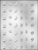 CK Products Musical Notes and Symbols Lay-on Chocolate Mold