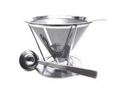 Stainless Steel Coffee Filter with Cup Stand,Reusable Paperless Pour Over Coffee Dripper and Measuring Coffee... N14