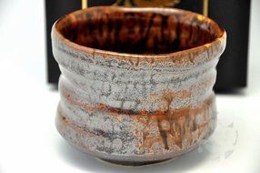 Japanese Mino Yaki ware Matcha Bowl Green Tea 11 / 11 / 8.5cm (4.3 / 4.3 / 3.3inch)[7317] N2