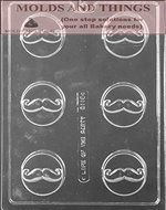 Mustache Oreo Cookie Candy Mold Chocolate Mold With &copy; Candy Making Instruction - set of 3