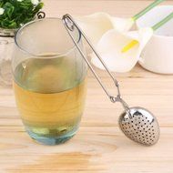 MoeWoods(TM) Stainless Steel Spoon Tea Ball Herb Mesh Infuser Filter Squeeze Strainer Z@ N3