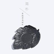 CCWY Vintage black stone glaze black Tao Chanfeng coasters texture Kung Fu tea thermal barrier ceramic Tea Cup...