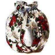 Teapot Cozy with Red poinsettias and pine boughs for 5-8 cup teapot #349 N2