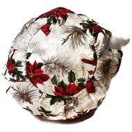 Teapot Cozy with Red poinsettias and pine boughs for 5-8 cup teapot #349 N3