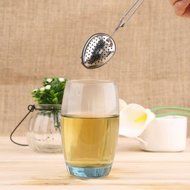 MoeWoods(TM) Stainless Steel Spoon Tea Ball Herb Mesh Infuser Filter Squeeze Strainer Z@ N4