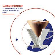 Premium Quality Paper Dripper Pourover Coffee Filter for 02 Dripper (Pack of 40) N7
