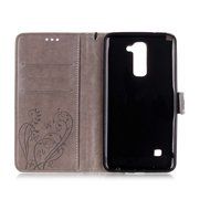 LG Stylus 2 Case,LG G Stylo 2 Case,PHEZEN Bling Rhinestone Diamond Embossed Flower Butterfly PU Leather Wallet... N24