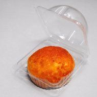 100 PCS Clear Large-Size Cupcake Muffin Boxes 4-Sided Closure + 100 PCS Cupcake Liners Gift N6