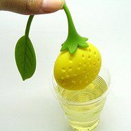 Teanfa Cute Reusable Strawberry Silicone Herbal Spice Tea Leaf Infuser Strainer Filter Bag Tea Ball (Red) N6