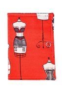 Dogwood- Creative Bliss Tea Wallet Blue w/ Large White &amp; Brown Flowers N4