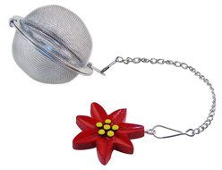 2&rdquo; Stainless Steel Tea Ball &#8203;&#8203;Infusers, Set of 4 Assorted Holiday Charms On Chains&#8203;.&#8203; N5