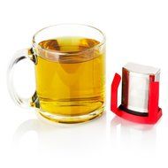 Boco Clip On Tea Infuser Brewer For Office w/ Drip Catcher. Sip While Brewing Too! (KLiP - Sky Blue) N21