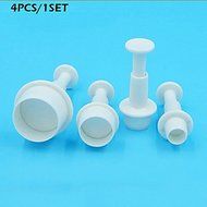 Y&amp;XL&amp;H Round Plastic Fondant Plunger Cutters Fondant Cake Decorating Tools Cake Mold,Set of 4 N2
