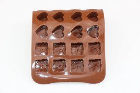 Silicone Candy Making Molds,Chocolate Mold Jelly Molds Ice Tray, Love/Gift Box/Flower Shape (1) N3