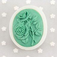 Y&amp;XL&amp;H Two roses Shaped Soap Molds Mooncake Mould Fondant Cake Chocolate Silicone Mold, Decoration Tools Bakeware