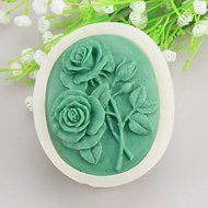 Y&amp;XL&amp;H Two roses Shaped Soap Molds Mooncake Mould Fondant Cake Chocolate Silicone Mold, Decoration Tools Bakeware N2