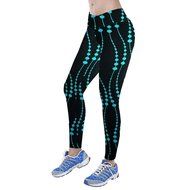 PHOTNO High Waist Fitness Yoga Sport Pants Printed Stretch Nine Points Leggings N5