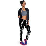PHOTNO High Waist Fitness Yoga Sport Pants Printed Stretch Nine Points Leggings N7