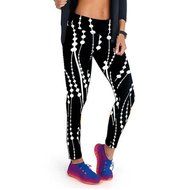 PHOTNO High Waist Fitness Yoga Sport Pants Printed Stretch Nine Points Leggings N8