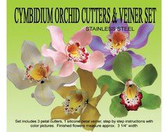 Cymbidium Orchid Gumpaste Cutter &amp; Veiner Set
