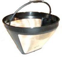 THE ORIGINAL GOLDTONE BRAND Reusable Cone-style #4 10-12 Cup Coffee Filter with Handle