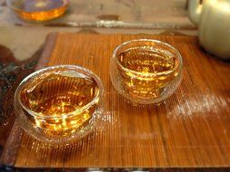 Convenient Gongfu Teaset/ Flowering Tea/small Glass Teapot with Infuser(set of 3/teapot and Two Cup) N2