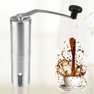 Burr Coffee Grinder, Kicode Hand Coffee Mill with Stainless-Steel Design, Adjustable Fineness Setting, 30g Capacity N7