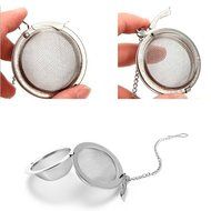 UBIQLINE 2 pcs Stainless Steel Mesh Tea Ball 2 Inch Tea Infusers + 1 pc Silicone Manatee Tea Infuser | Tea Strainers... N4