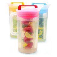 Shake &amp; Infuse Red Pitcher w/ Tube, 96 Fluid Ounces (3 Quarts) by Pride Of India N8