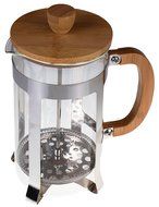 Gourmet 1 Liter Stainless Steel, Glass, and Bamboo French Press Coffee Brewer N3