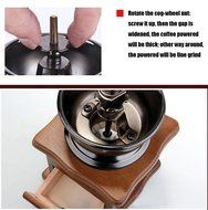 ChezMax Vintage Wooden Manual Grinder, Brown N7