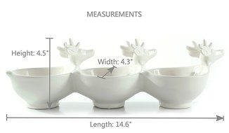 Tea Storage Bulk Candy Jars, Ceramic Reindeer Kitchen Canister Decor N25
