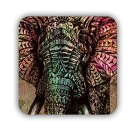 Generic Coaster Mdf Apparent Print Colorful Elephant Drawing 2 N6