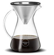 Osaka Pour Over Coffee Brewer - Beautiful Glass Carafe with Stainless Steel Cone Filter. &quot;Kiyomizu-Dera&quot; (20 oz) N5