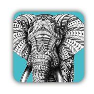 Generic Coaster Mdf Apparent Print Colorful Elephant Drawing 2 N7