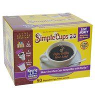 Disposable Cups for Use in Keurig&reg; 2.0 Brewers - 50 - 2.0 Cups, Lids, and Filters - Use Your Own Coffee in 2.0... N3