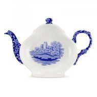 Spode Blue Italian Teabag Tidy / Spoon Rest S/4